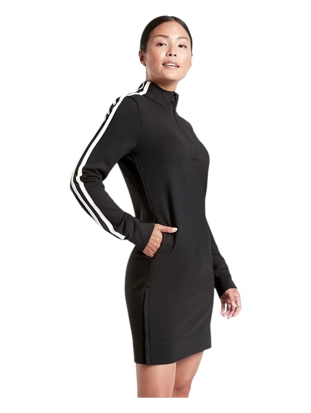 Athleta Circa Track Sweatshirt Dress Size M